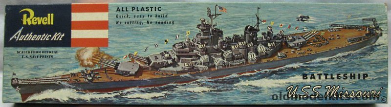Revell 1/535 USS Missouri Battleship - Pre-S Wide Box Issue, H301-198 plastic model kit